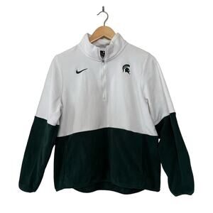 Nike Michigan State MSU Spartans Women's Large Fleece Jacket 1/2 Zip Pullover